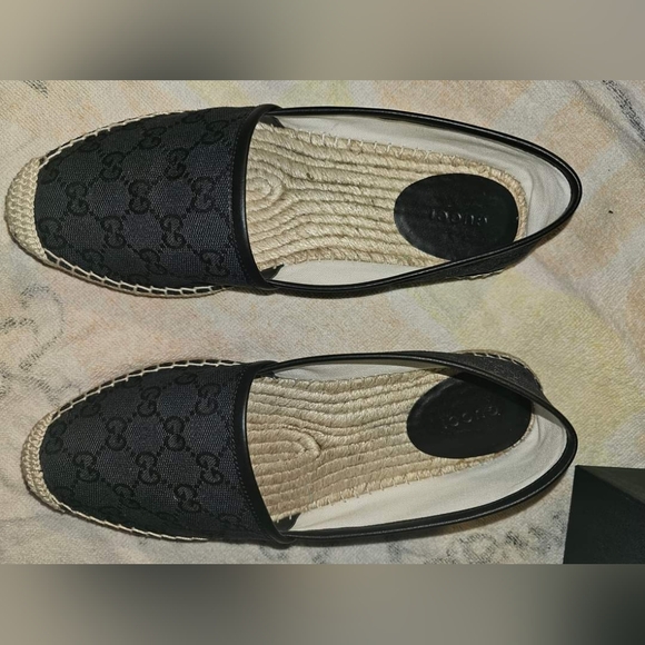 Gucci GG Black Canvas & Leather Espadrilles size EU 38.5 or US 8.5 - Picture 4 of 9